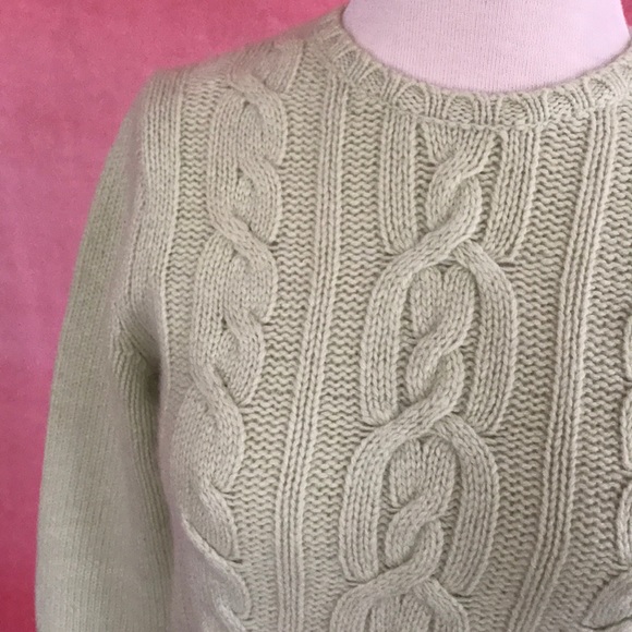 Classic Cable front Crewneck Sweater - Picture 2 of 3